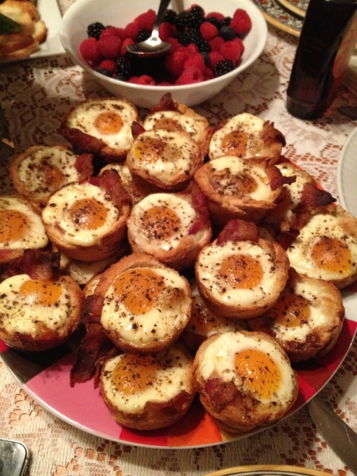 Bacon, Egg and Toast Cups
